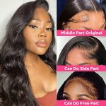 Rebecca Beauty Body Wave Lace Front Wigs - Natural Hairline, 10A Grade Brazilian Hair, and Affordable 4X4 Closure Wig for Effortless Style