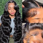 Dive into Luxury with 28-Inch Body Wave Lace Front Wigs - 180% Density, Pre Plucked, and Glueless Elegance for Black Women