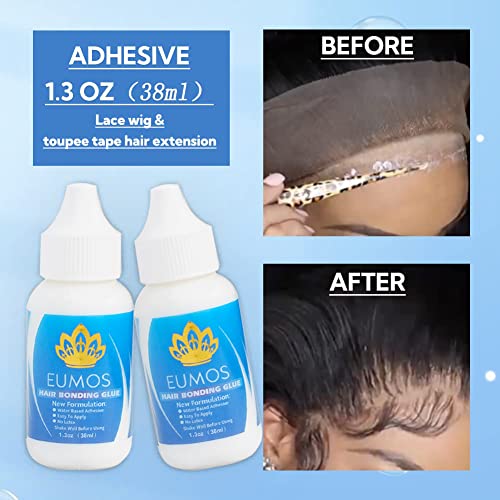Golden Confidence Wig Kit: Waterproof Wig Glue for Lace Front Wigs, Invisible Bonding, Strong Hold, with Wig Glue Remover, Elastic Band, and Edge Brush