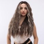 Smilco Synthetic Lace Front Wigs: HD Lace, 26-Inch Long Curly Hair