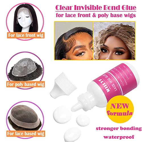 Invisible Waterproof Adhesive for Frontal Wigs, Poly Hairpieces, and Toupees
