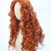 Embrace the Spirit of Merida with Long Copper Red Curly Wave Wig – Perfect for Cosplay and Channeling Your Brave Side