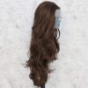 Dark Brown Long Wavy T-Part Lace Front Wig - 26inch Heat Resistant Synthetic Elegance for Natural Beauty 🌟💃