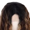 FEEL ME 28" Deep Wave Frontal Wig: Embrace Daily Elegance with Ombre Highlights and Simulated Scalp for a Realistic Look