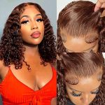 Chocolate Brown Curly Lace Front Wig - Effortless