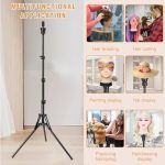 Hairdressing Skills with the Adjustable Wig Head Stand Tripod - Ideal for Training and Display