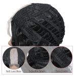 INSTASTYLE's 30 Inch Synthetic Curly Wig - Long, Black, and Natural Loose Deep Wave Curls for Effortless Elegance