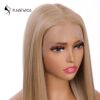 FUHSI's 13x6 Lace Front Wig – Real Kanekalon Synthetic Hair in 103# Blonde, Tangle-Free, and Comfortable for Unmatched Confidence