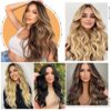 MaopaoBeauty Blonde Hair Extensions - 4PCS of Natural Blonde to Ash Blonde, 20 Inches