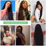 46" Twist Braided Lace Front Wig - Protective Hairstyle with Natural Hairline and Stunning Braided Design