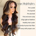 Blonde Ombre Lace Front Wig with Curtain Bangs