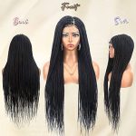 Alebery 36" Full Lace Knotless Box Braided Wigs - Quick Install and Realistic Look