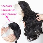 30 Inch Body Wave Lace Front Wigs Human Hair - 13x4 HD Transparent Lace, 180% Density Brazilian Virgin Glueless Wigs for Black Women