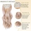 Long Wavy Blonde Mix Platinum Blonde Clip-in Hair Extensions - 20 Inch Glamorous Waves for Women
