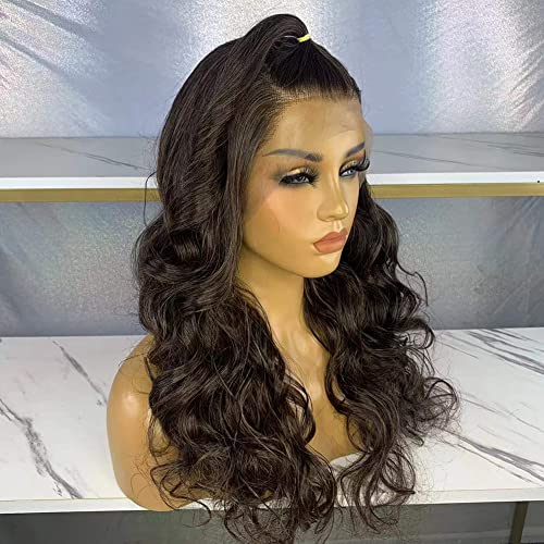 Ombre Brown Long Wavy Lace Front Wig - #2/30 Highlight, Natural Hairline, and Futura Heat Resistant Magic! 🌟✨
