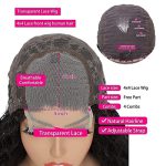 14 Inch Water Wave Closure Bob Wig - 4x4 Lace Front, 12A Grade Wet and Wavy for Natural Beauty