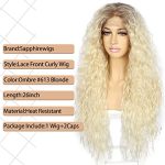 26-Inch Blonde Curly Lace Front Wig - Heat Resistant, Pre-Plucked, and Perfect for Fashion-Forward Women