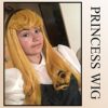 Yan Dream Princess Wig for Kids Girls – Golden Long Curly Wig with Bangs and Crown for Halloween Costume and Cosplay