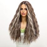 Smilco Synthetic Lace Front Wigs: HD Lace, 26-Inch Long Curly Hair