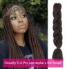 Dark Brown Jumbo Braiding Hair - Perfect Synthetic Extensions for Box Braids and Twists