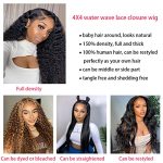 Super Dream Water Wave Lace Front Wig - 150% Density, Brazilian Human Hair for a Luxurious Look