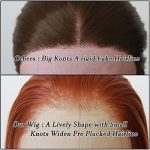 BTWTRY Ginger Brown Synthetic Lace Front Wig - Pre Plucked Natural Hairline for Effortless Style