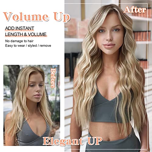 XIXIBI Clip-in Hair Extensions – Luxurious Ash Blonde Locks in Minutes