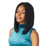 Embrace Effortless Elegance with Sensationnel Cloud 9 4x4 Braided Lace Wig - Senegal Twist Bob Featuring Ultra Soft Swiss Lace