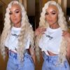 Lovestory's #613 Blonde Synthetic Wig – Heat Resistant, Long Loose Curls for Effortless Glamour