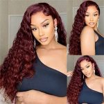 #99j Burgundy Deep Wave Human Hair Bundles - 100% Brazilian Virgin Hair