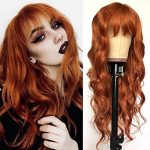 Ginger Orange Loose Wave Wig with Wispy Bangs