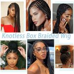 Fecihor 36" Lace Front Knotless Box Braids Wig: Effortless Elegance for Quick, Natural Style Transformations