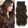 Chestnut Brown Hair Extension Kit: 20-Inch Wavy