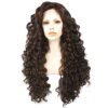 Ebingoo's 26 Inch Dark Brown Lace Front Wig – Embrace Natural Elegance with Heat-Resistant Curly Perfection
