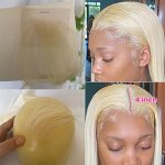 HD Swiss Lace Front Wigs - Reusable, Pre-Plucked, Baby Hair, Brazilian Human Virgin Hair - More Natural Hairline for Women