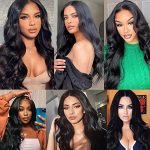 Bold Beauty Unleashed: 26-Inch Natural-Looking Black Body Wave Lace Front Wig for Women