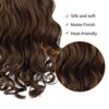 Secret Elegance: REECHO 14-Inch Invisible Wire Hair Extensions in Dark Brown with Copper Highlights - Adjustable, Secure, and Effortless Glamour