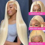 Blonde Glory with 180% Density 613 Lace Front Wig - 28 Inch Straight Beauty with HD Lace