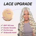 SUPSYOUSF 16 Inch Glueless Body Wave Lace Front Wig - Effortless Style Ready in Seconds with Precut HD Lace Closure