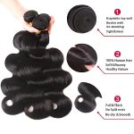12A Brazilian Virgin Hair Bundles: Luxurious Natural Color Body Wave for Versatile Styling