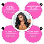 Effortless Glamour Unleashed: 26 Inch Wear and Go 5x5 HD Lace Closure Body Wave Wig - No Glue Elegance for Beginners