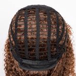 17.7inch Curly Afro Kinky Wig - Synthetic Heat Resistant Wig with Bangs