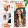 Cephermer Hair Extensions - 24" Long, Thick, and Natural Soft Hair, 7 PCS Clip-ins in Dark Brown Mix Bleach Blonde