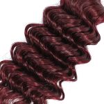 #99j Burgundy Deep Wave Human Hair Bundles - 100% Brazilian Virgin Hair