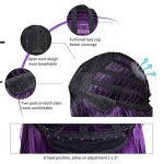 Cosplay Charm with Long Straight Deep Purple Cosplay Wig - Vibrant Anime Hair Perfect for Halloween Party Role Play