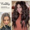 4PCS Brunette Brown Hair Extensions - Full Head, 20 Inch Long Wavy Double Weft Hairpieces for Women (Brunette Brown, 20 Inch)