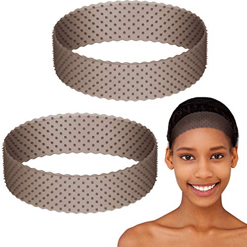 Secure Your Style with 2 Pieces Silicone Grip Wig Bands – Adjustable Non-Slip Wig Headbands for Men and Women