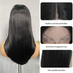 20" Medium-Length Straight Lace Front Wig - Natural Color, Heat Resistant, Daily Wear for Women