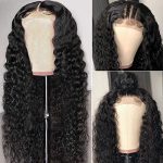 Glamorous Waves Unleashed: ESIWONHAIR Deep Wave Lace Closure Wigs – Brazilian Virgin Beauty (16 Inch)