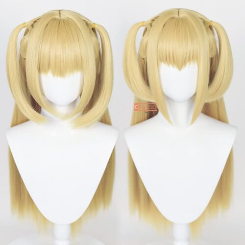 Transform into Misa Amane with Long Blonde Cosplay Wig – Perfect for Halloween and Costume Events